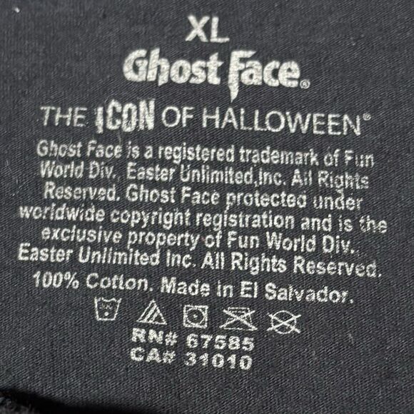 Scary Movie Ghost Face Shirt Men's Size XL Black Graphic Horror Halloween - Picture 5 of 8